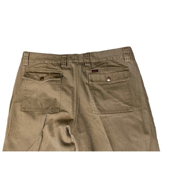 Vintage L.L. Bean Men's Khaki Green Casual Dress Pants Size 38 - Picture 4 of 5